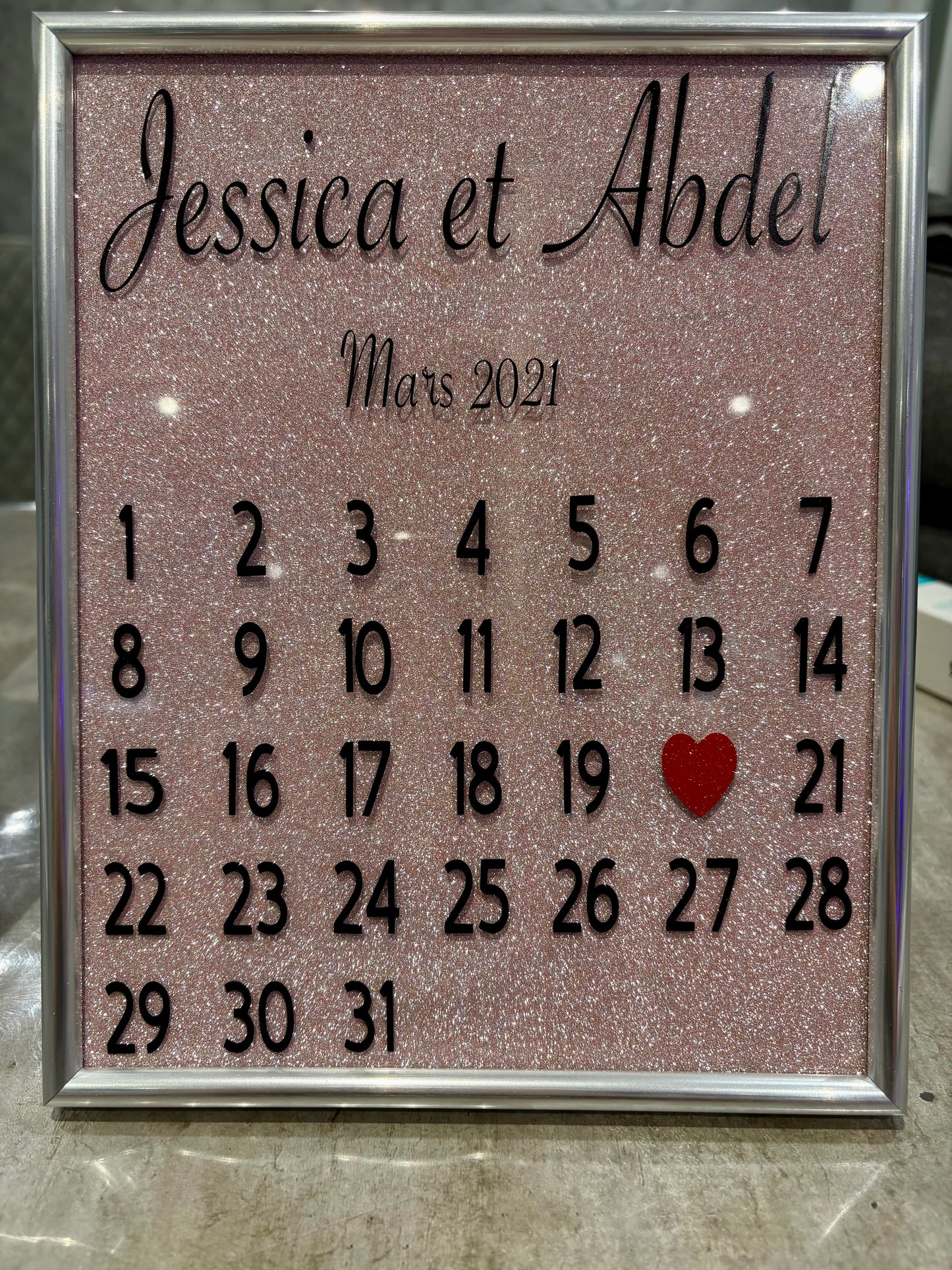 Cadre personnalisé date