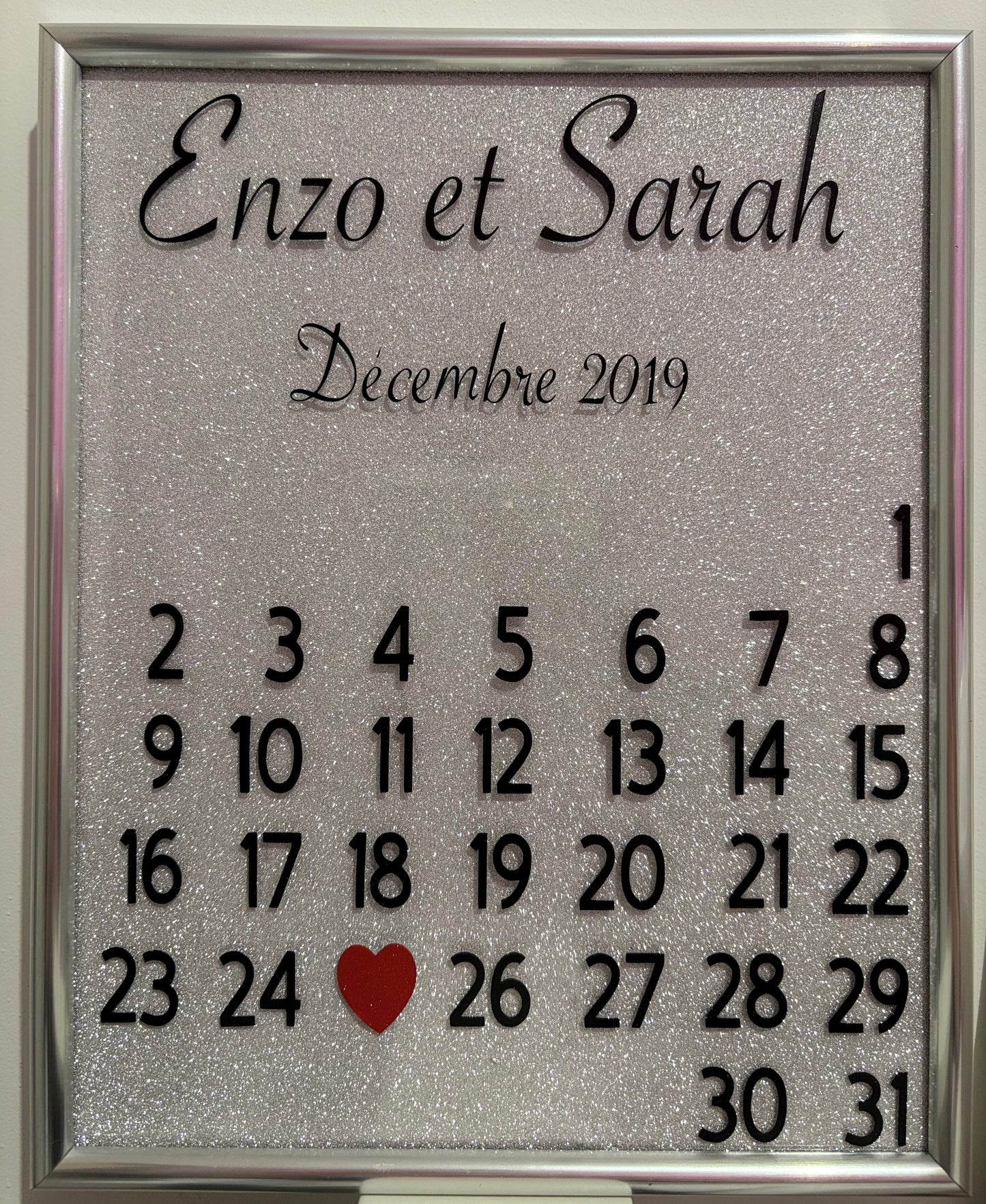 Cadre personnalisé date