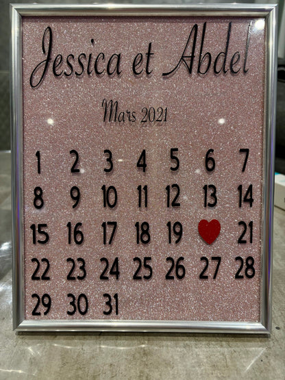 Cadre personnalisé date