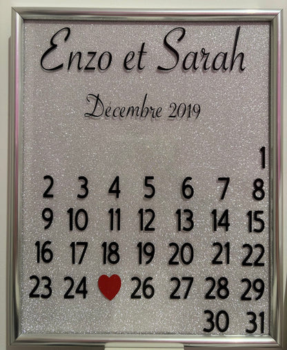 Cadre personnalisé date
