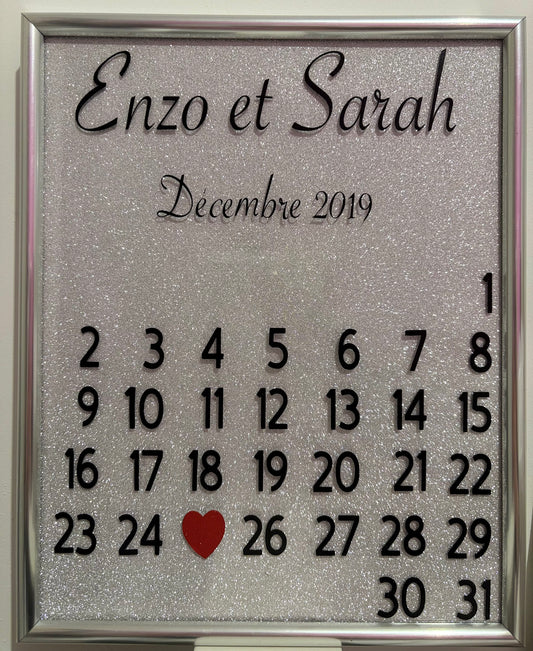 Cadre personnalisé date