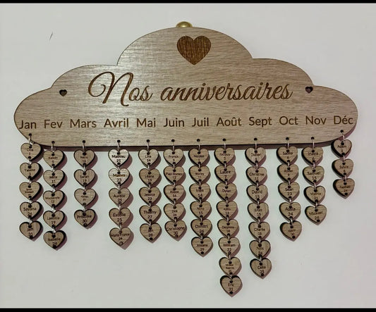 Calendrier des anniversaires